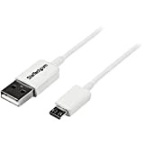0.5M USB A TO MICRO B CABLE - CHARGING DATA CABLE - WHITE