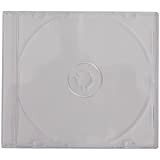 10 custodie per CD/DVD Slimline Jewel da 5,2 mm per 1 disco con vassoio trasparente (confezione da 10)