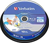 10 Verbatim DataLife BD-R Blu Ray Vergine 25GB printable stampabile