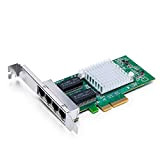 10Gtek® I350-T4 Scheda di Rete 1.25G Gigabit PCIE per Intel I350 Chip, Quad RJ45 Ports, PCI Express 2.1 X4, Ethernet ...