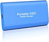 10TB External Hard Drive Portable SSD USB-C/USB 3.1 External Solid State Drive 10TB Backup Storage Compatible with Desktop,Laptop,Mac,Windows,Linux,Android (10TB, Blue)