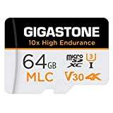 [10x Alta Resistenza] Gigastone MLC Micro SD 64 GB, 10x High Endurance, per Telecamera Sorveglianza, Gopro, Dashcam, Lettura fino a ...