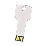 128GB Chiavette USB Forma Chiave Uflatek USB 2.0 Pen Drive Pennetta USB Argento Chiavetta USB Creativa Impermeabile Chiave USB Dati ...