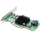 12G Internal PCI Express SAS/SATA HBA Raid Controller Card, Broadcom's SAS 3008, Compatible for SAS 9311-8I, Support Raid 0/1/1E/10.…