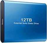 12TB Portable SSD External Solid State Drive USB-C USB 3.1 External Hard drive SSD Suitable for PC Desktop/Notebook/Mac (12TB, Blue)