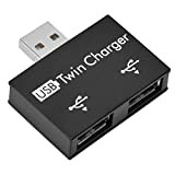 143 USB Charger Splitter, Hub USB2.0 Maschio a 2 Porte USB Doppio Caricatore Splitter Adattatore multiporta Convertitore hub di Rete ...