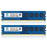 16GB Kit (8GBx2) PC3 12800U DDR3 1600MHz UDIMM RAM, 8GB 2Rx8 PC3 12800U CL11 1.5V 240-Pin Non-ECC Memoria Desktop