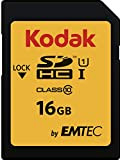 16GB Scheda SD Kodak SDHC Classe 10 Gold+ UHS-I U1 Ka.Blist [EKMSD16GHC10K]