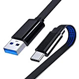 1M Cavo USB-C a USB-A 3.0, Piatto Tipo C Ricarica Rapida 3A Trasferimento Dati 5Gbit/s Android Auto Cavo per Samsung ...