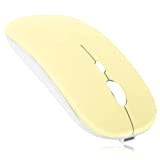 2.4GHz & Bluetooth Mouse, Rechargeable Wireless Mouse for Samsung Galaxy Tab S6 Lite Bluetooth Mouse for Laptop / PC / ...