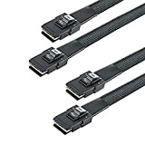 [2 Pack] 10Gtek® Cavo Interno Mini SAS SFF-8087 a SFF-8087 0.5-Metro, SFF-8087 to SFF-8087 Mini SAS Cable, con Sideband, Sottile, ...