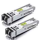 [2 Pack] HP Compatible 1G SFP LC SX Multimode Transceiver J4858A/ J4858B/ J4858C - 1000Base-SX Mini-Gbic Module, Dual LC Connector, ...