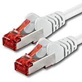 20 m Cavo Ethernet, Patch e di Rete Cat6 Gigabit Massima velocità di Trasmissione SFTP RJ45 - Bianco 1 Pezzo