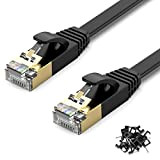 20m Cavo Ethernet Cat 7 - Cavo di rete Internet piatto ad alta velocità, 10Gbps cavo LAN professionale schermato a ...