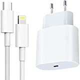 20W USB C Rapido Caricatore [Apple Certificato MFi] iPhone Alimentatore per Caricabatterie USB-C PD 3.0 Cavo USB C a Lightning ...