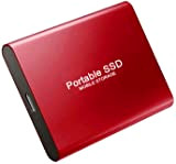 2TB Portable SSD External Solid State Drive USB 3.1/USB-C External Hard Drive SSD Reliable Storage for Gaming,Students,Professionals (2TB, Red)