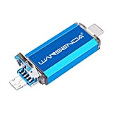 3 in 1 Chiavetta USB 128 GB USB 3.0 Tipo C Wansenda OTG USB Flash Drive per dispositivi Android/PC/Mac (128 ...