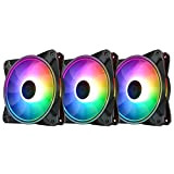 3X VENTOLE LED RGB COLORATE PC CASE 120MM SILENZIOSE FLUSSO D'ARIA ELEVATO PER RAFFREDDAMENTO DESKTOP