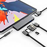 3XI HUB USB C per iPad Pro 2020 2018/iPad Air 4，7 in 1 USB C Hub con 4K HDMI，USB3.0，Ricarica USB ...