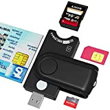 4 in 1 Lettore Smart Card Tessera Sanitaria, Lettore lettore SIM Card, Supporto Firma Digitale, Lettore Schede SD e Lettore ...