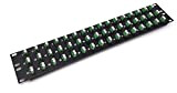 48 porte LC fibra Patch Panel APC monomodale (accoppiatori verdi) (caricati 2u) 19"