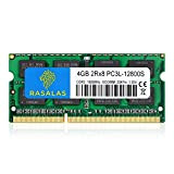 4GB PC3L 12800S DDR3 1600MHz SODIMM RAM 2rx8 DDR3l-1600 PC3-12800 Memoria 204-Pin 1.35V CL11 per Portatile Mac Laptop Notebook Rasalas ...