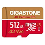 [5 Anni Recupero Dati Gratuito] Gigastone scheda di memoria 512 GB 4K Camera Pro, Specialmente per GoPro Drone Switch, Velocità ...