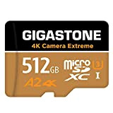 [5 Anni Recupero Dati Gratuito] Gigastone scheda di memoria 512 GB 4K Camera Extreme, Specialmente per GoPro Drone Switch, Velocità ...