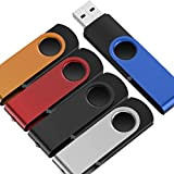 5 Pezzi Chiavetta USB 32GB Pennette USB 2.0 Elegante Robusto Pendrive Portatile Penna USB 32 Giga Metallo Girevole Chiave USB ...