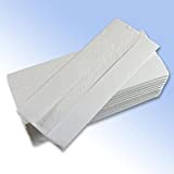 500 Lussuoso Centro Piegato Carta Mano Asciugamano Fogli 220 x 300mm 2 Pieghe Bianco piegati a C
