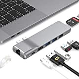 8 in 2 Hub USB C, 4K HDMI USB C Hub per MacBook Pro/Air M1 2021/2010/2019, Ethernet RJ45-1000M Adattatore USB-C ...