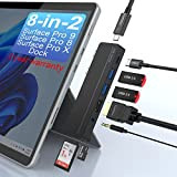 8 in 2 Surface Pro 9 Pro 8 Docking Station, Surface Pro 8 Hub con 4K HDMI, 100W Thunerbolt 4 ...