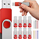 8GB Chiavetta USB 10 Pezzi Pen Drive Rosso - Portatile Penna USB 8 Giga PenDrive Leggero Pennette USB 2.0 Unità ...