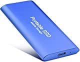 8TB External Hard Drive Portable SSD Type-C/USB 3.1 External Solid State Drive Hard Disk External Compatible with Desktop/Laptop/Mac/Windows/Linux/Android (8TB, Blue)