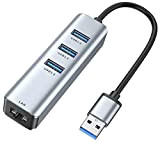 ABLEWE Adattatore USB Ethernet,Hub USB 3.0 con 3 Porte USB 3.0 e 1 Porta LAN RJ45 1000M Gigabit, Adattatore Ethernet ...