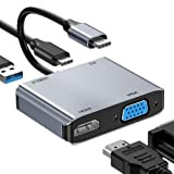 ABLEWE Hub USB C a VGA HDMI Adattatore con PD(100W) e USB 3.0 Portas, USB C Hub 4 in 1 ...