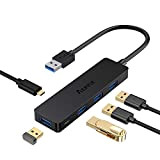 Aceele Hub USB 3.0, 4 Porte Dati USB 3.0 & Porta alimentazione micro USB Hub Ultra sottile per PS5/Mac Pro/Macbook ...