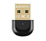 Adattatore Bluetooth 5.1 USB, POMME USB Dongle Bluetooth, Trasmettitore Ricevitore Bluetooth per Window7/8/8.1/10, USB Bluetooth per Autoradio, PC, Cuffia, Altoparlante, ...