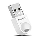 Adattatore Bluetooth PC, USB Bluetooth 5.1 Dongle EDR Bluetooth Stick per PC, desktop, laptop compatibile con Windows 11/10/7, Bianco