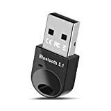 Adattatore Bluetooth USB 5.1, Chiavetta Bluetooth per PC Laptop EDR Dongle USB Bluetooth Compatibile con Windows 11/10/8.1/7