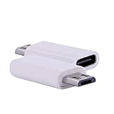 Adattatore convertitore Micro USB maschio a USB C 3.1 femmina per carico e dati, Bianco