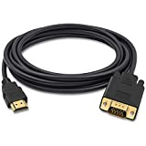 Adattatore HDMI VGA, Cavo HDMI VGA, Convertitore di Trasmissione Unidirezionale da HDMI to VGA Placcato Oro per Computer Desktop Laptop ...