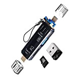 Adattatore USB Micro SD Card, Seminer 5-in-1 Lettore di Memoria Portatile USB C/Micro/USB 2.0 Adattatore USB OTG per Scheda Micro ...