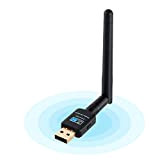 Adattatore USB WiFi,Chiavetta WiFi 600Mbps,Adattatore WiFi Dual Band 2.4G/150mbps + 5G/433mbps) 802.11 N/g/b/a/AC con WPS Secure Tech per Windows 10/8.1/8/7/XP/Vista ...
