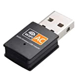 Adattatore Wi-Fi USB 600Mbps Mini Dual Band 2.4GHz / 5.8GHz Wireless Network Dongles WLAN USB Adapter per laptop, desktop, Windows ...