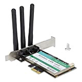 Adattatore Wifi Scheda di Rete PCI-E, Dual Band 2.4/5 Ghz 450Mbps Wireless 3 Antenna PCI Express Adapter, Compatibile con PCI-E ...