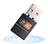 Adattatore WiFi USB – Dual Band 2.4G/5G Mini Wi-Fi AC Wireless Scheda di Rete Dongle con Antenna ad Alto Guadagno ...