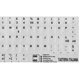 AdesiviTastiera.it - Adesivi tastiera Italiano fondo grigio lettere nere