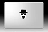 Adesivo per MacBook 11" 13" 15" 17" air pro retina, motivo Heisenberg Breaking Bad, Nero Opaco