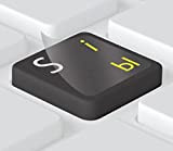 Adesivo per tastiera ucraino, per computer/PC portatile/Mac, trasparente con vernice protettiva giallo Gelb 14x14mm